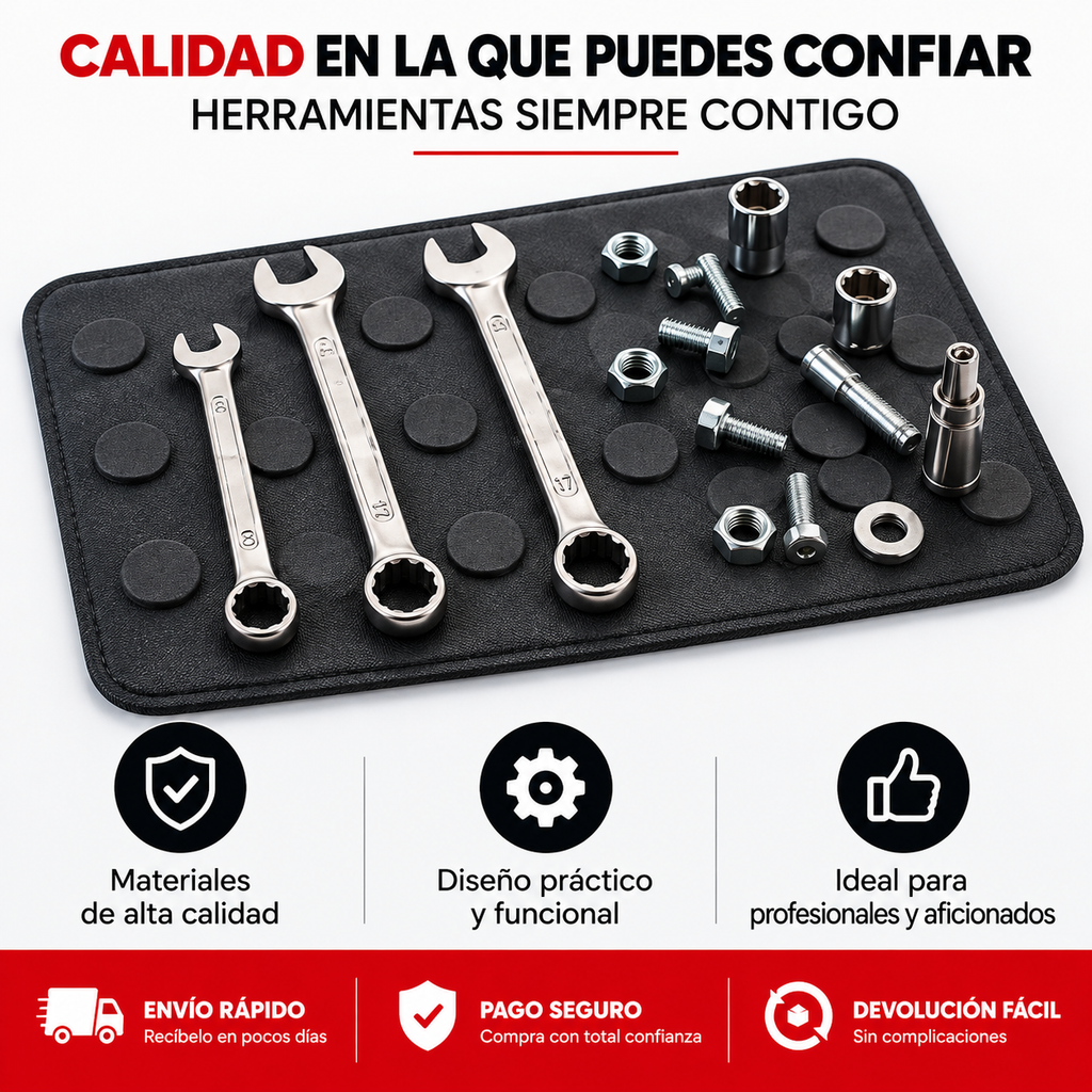 Alfombrilla magnética para herramientas y tornillos