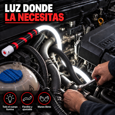 Linterna LED flexible recargable | Manos libres