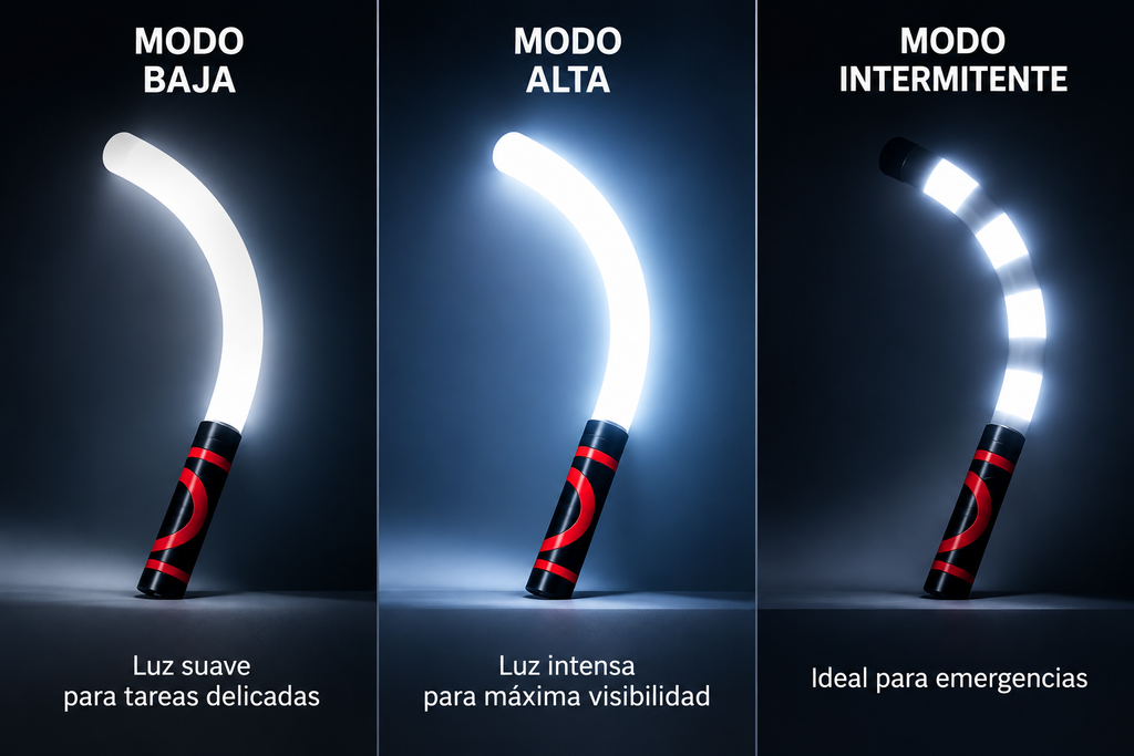 Linterna LED flexible recargable | Manos libres