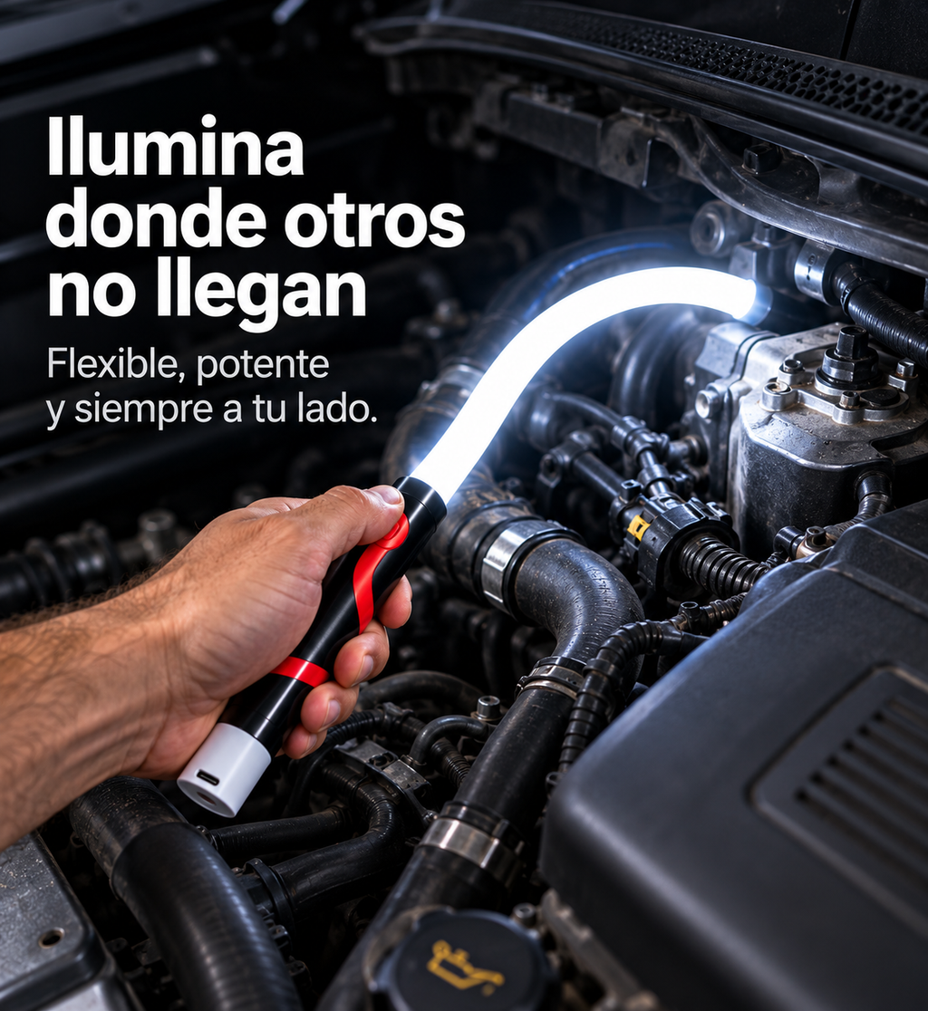 Linterna LED flexible recargable | Manos libres
